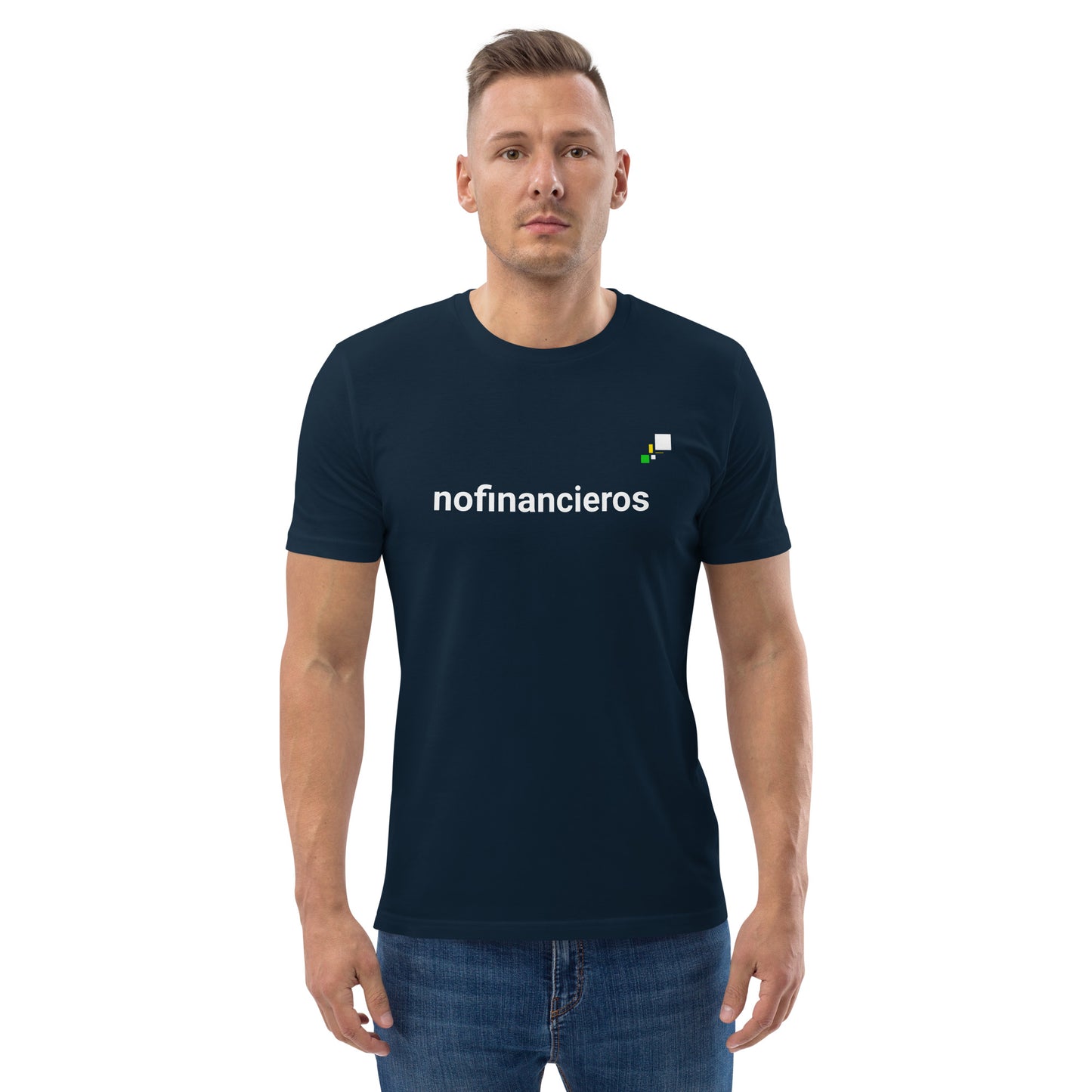nofinancieros azul navy - Camiseta de algodón orgánico unisex
