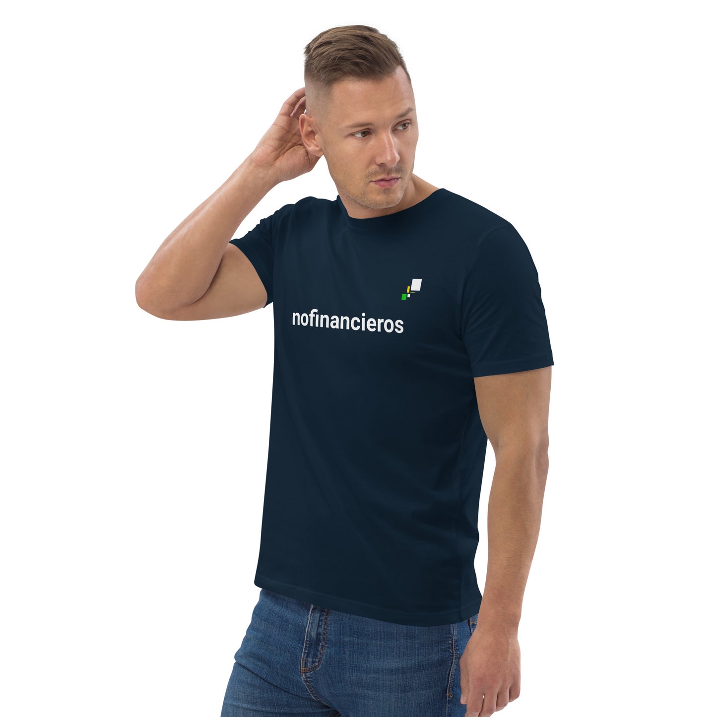 nofinancieros azul navy - Camiseta de algodón orgánico unisex