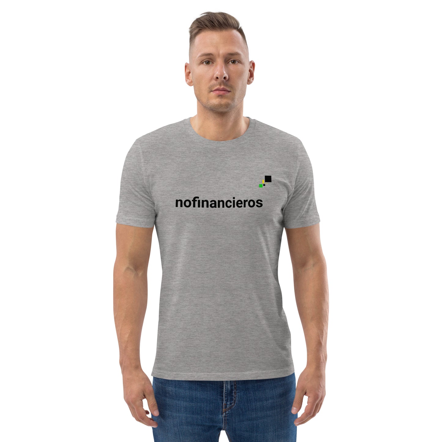 nofinancieros gris/blanca - Camiseta de algodón orgánico unisex