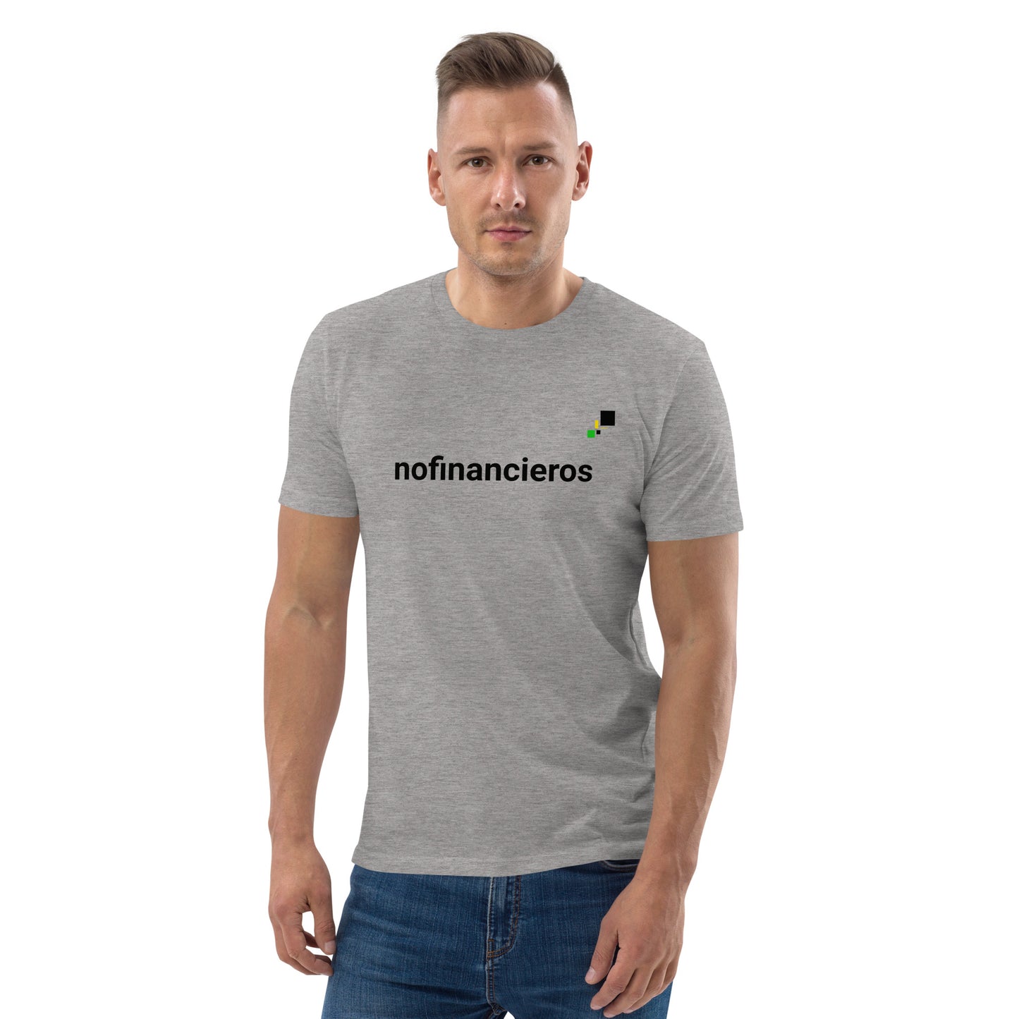 nofinancieros gris/blanca - Camiseta de algodón orgánico unisex