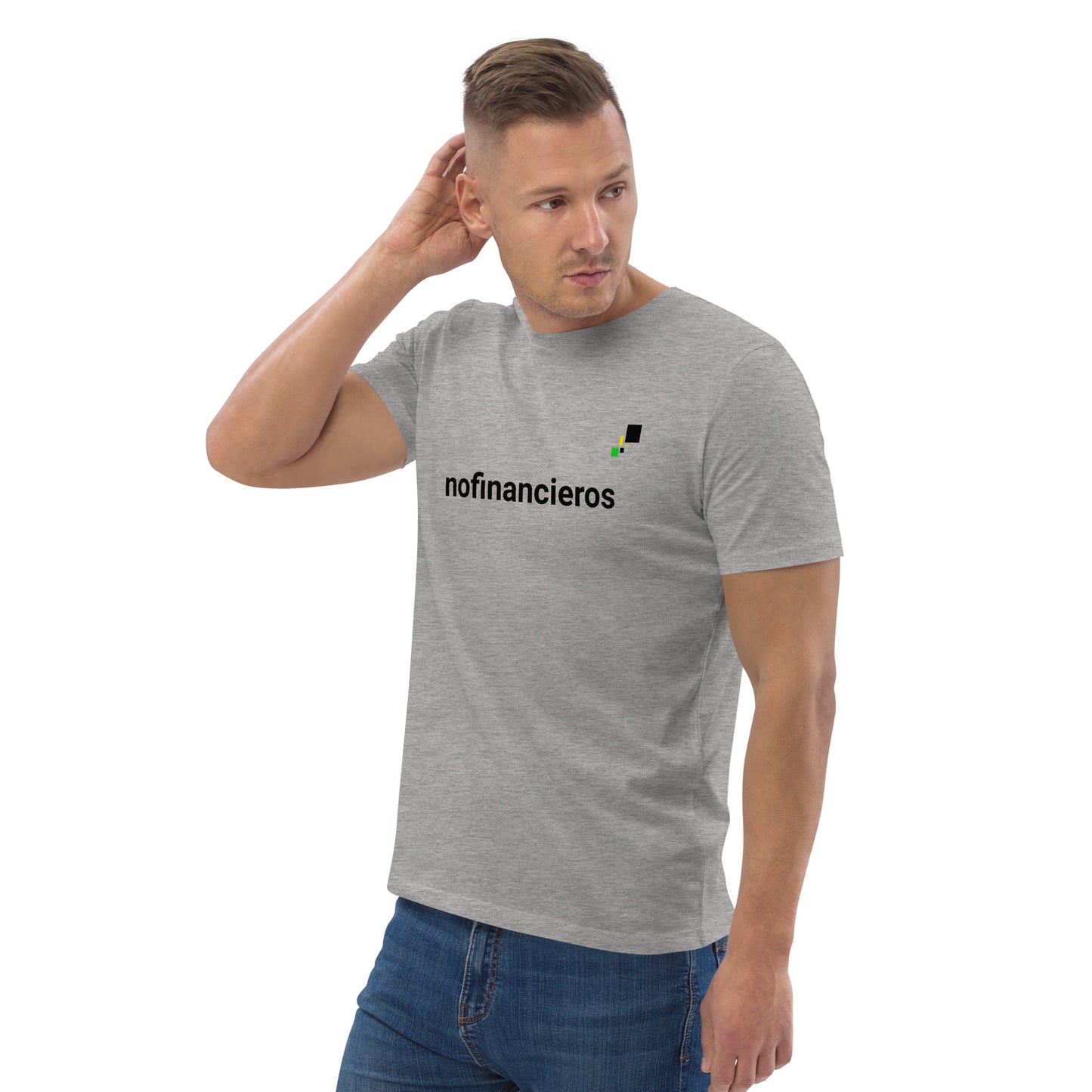 nofinancieros gris/blanca - Camiseta de algodón orgánico unisex