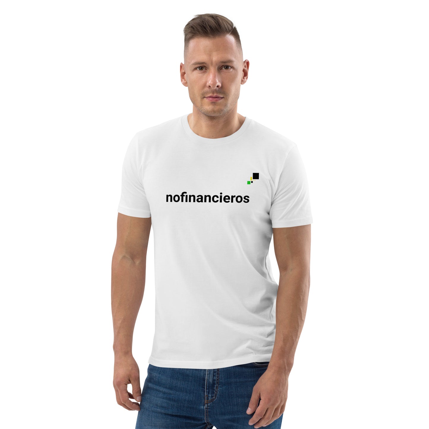 nofinancieros gris/blanca - Camiseta de algodón orgánico unisex